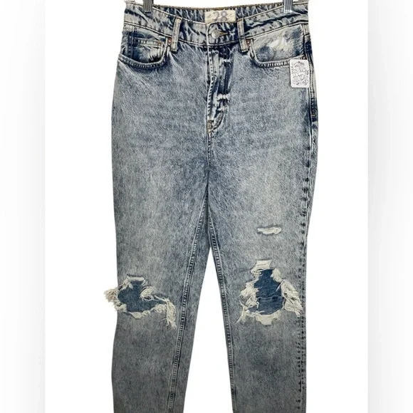 NWT We The Free My Own Lane Jeans Size 28 In Indigo Straight Leg Denim - Picture 4 of 11